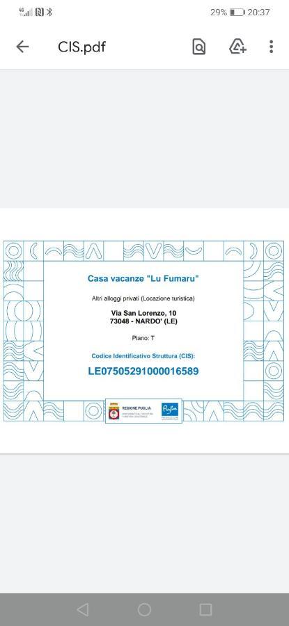 Casa Vacanze Lu Fumaru Нардо Екстер'єр фото